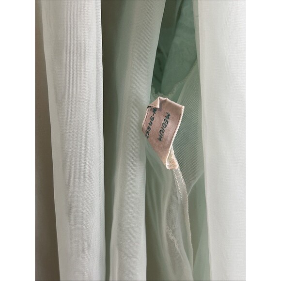 Vintage Lorraine Mint Blue Lace Night Dress And Cardigan 2 Set Size M - Picture 16 of 16